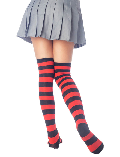 Women's Zebra Stripes Sports Casual Over The Knee Hold-up Thigh High Long Socks