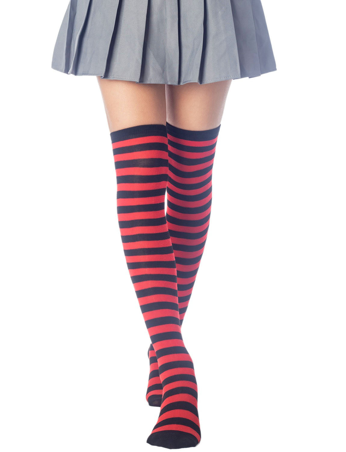 Women's Zebra Stripes Sports Over The Knee Hold-up Thigh High Long Socks