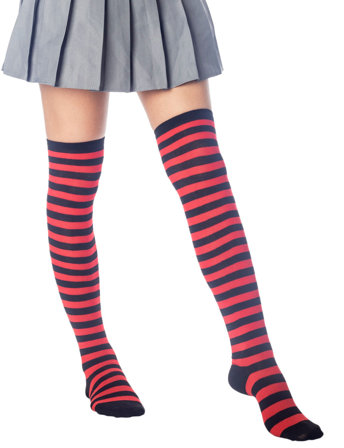 Women's Zebra Stripes Sports Casual Over The Knee Hold-up Thigh High Long Socks