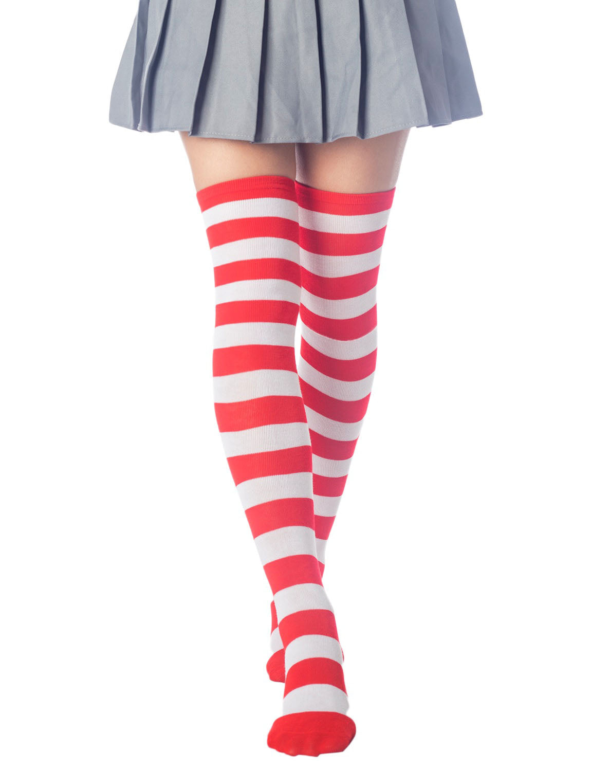 Women's Zebra Stripes Sports Over The Knee Hold-up Thigh High Long Socks