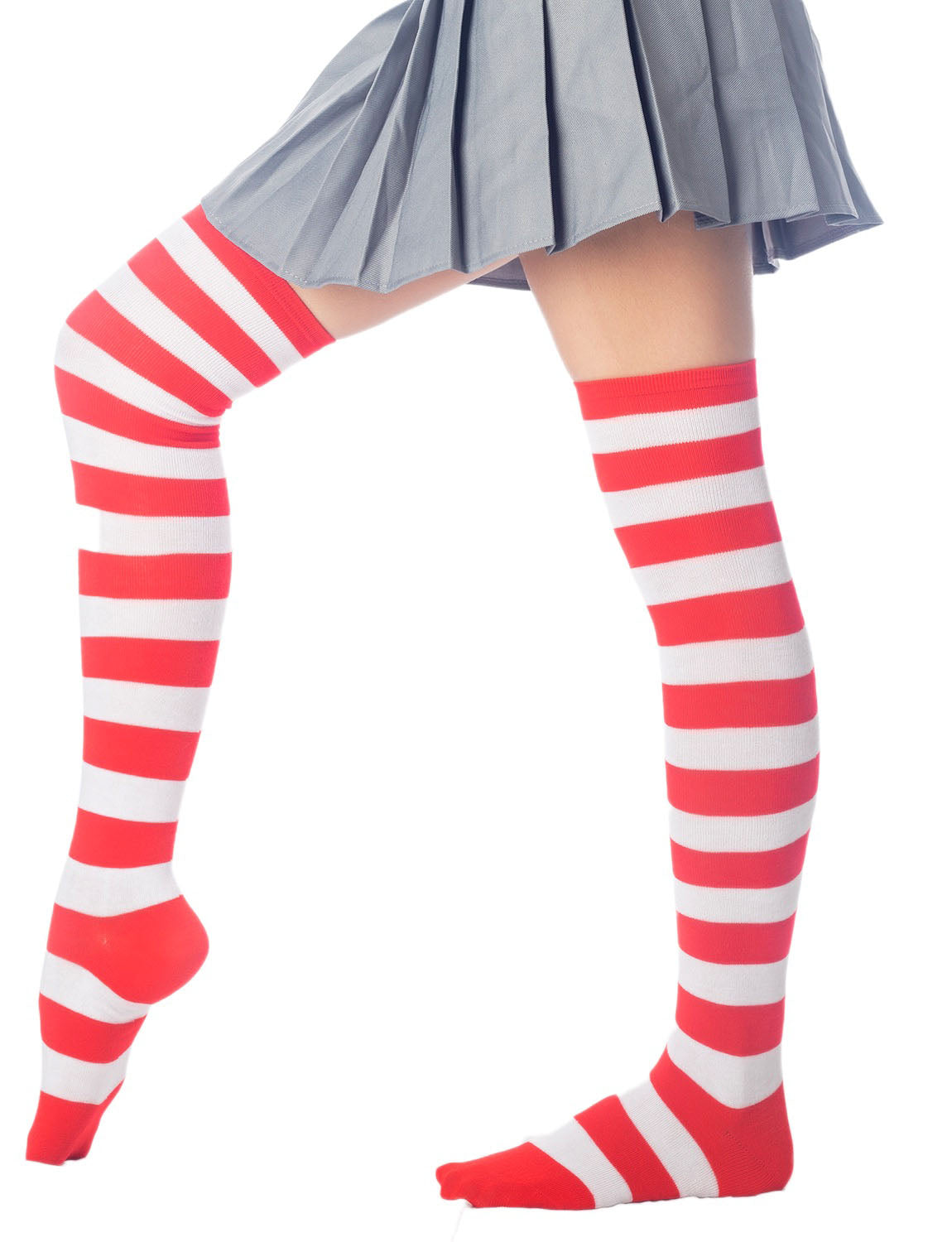 Women's Zebra Stripes Sports Casual Over The Knee Hold-up Thigh High Long Socks