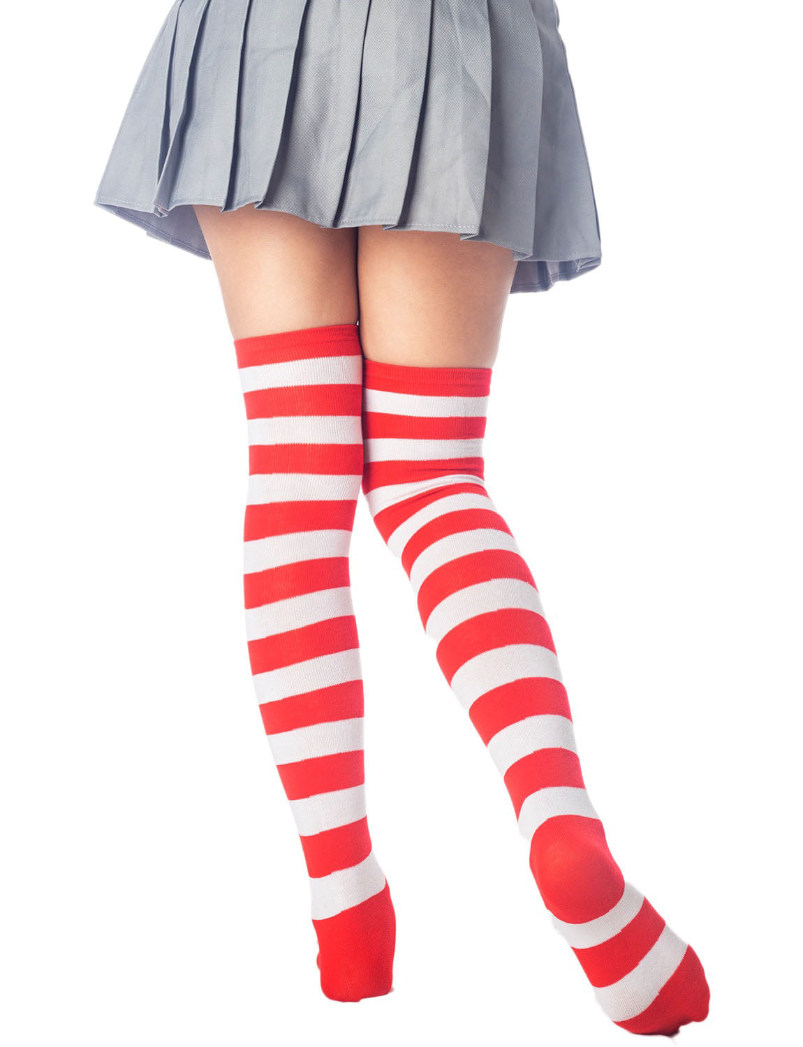 Women's Zebra Stripes Sports Casual Over The Knee Hold-up Thigh High Long Socks