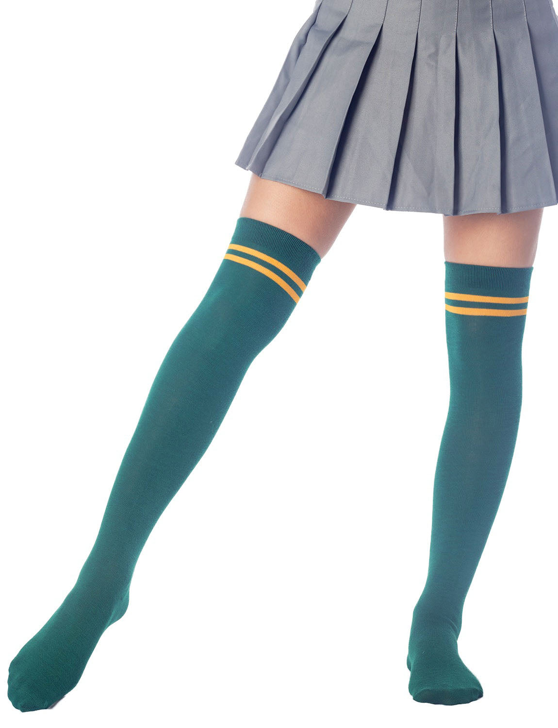 Women's Football Style Stripes Sports Thigh High Long Socks
