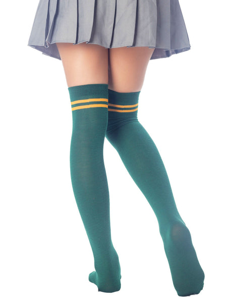 Women's Football Style Stripes Sports Thigh High Long Socks
