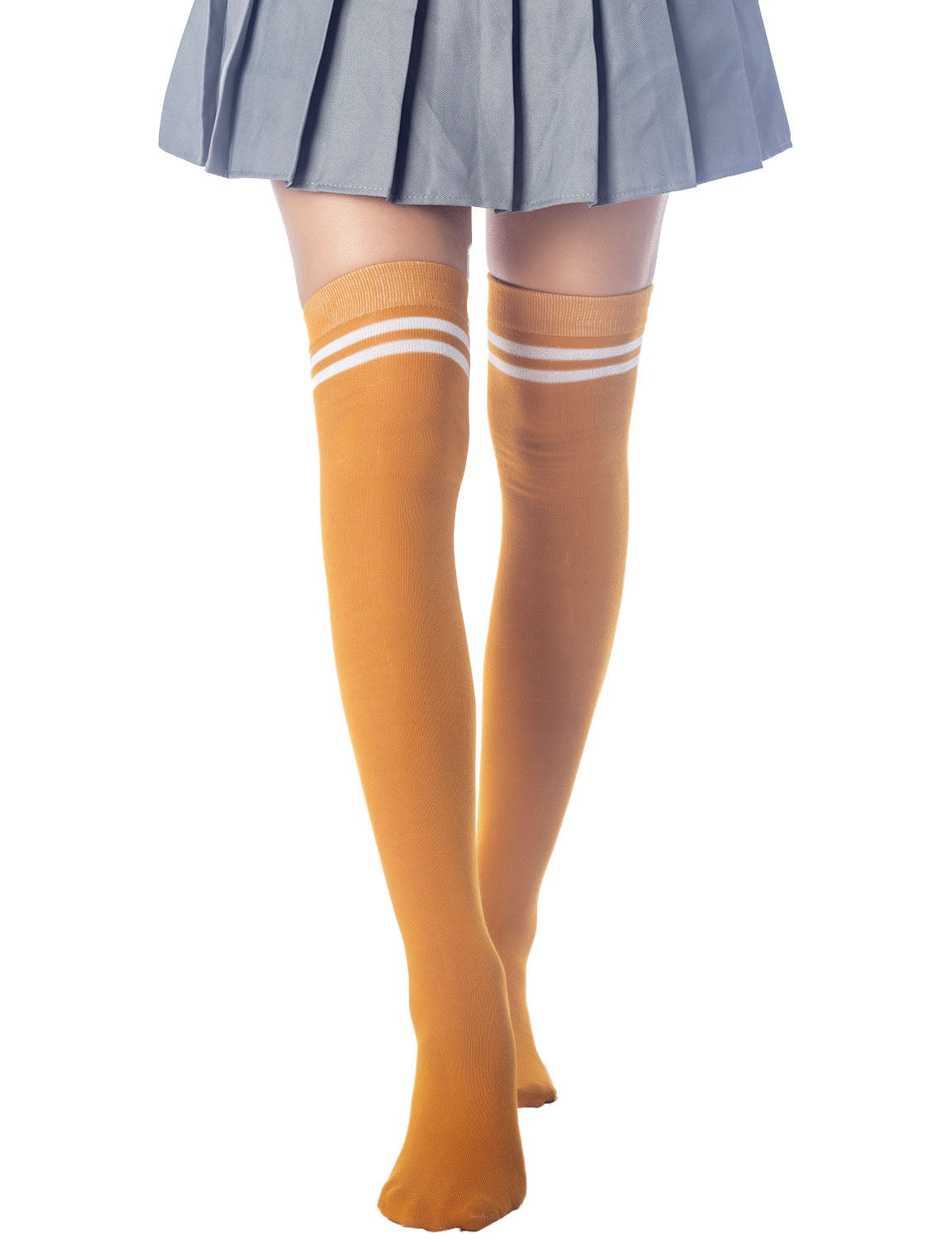 Women's Football Style Stripes Sports Thigh High Long Socks