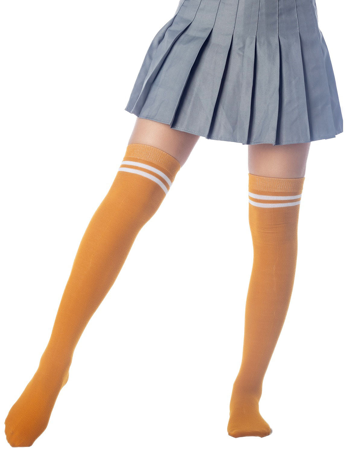 Women's Football Style Stripes Sports Thigh High Long Socks