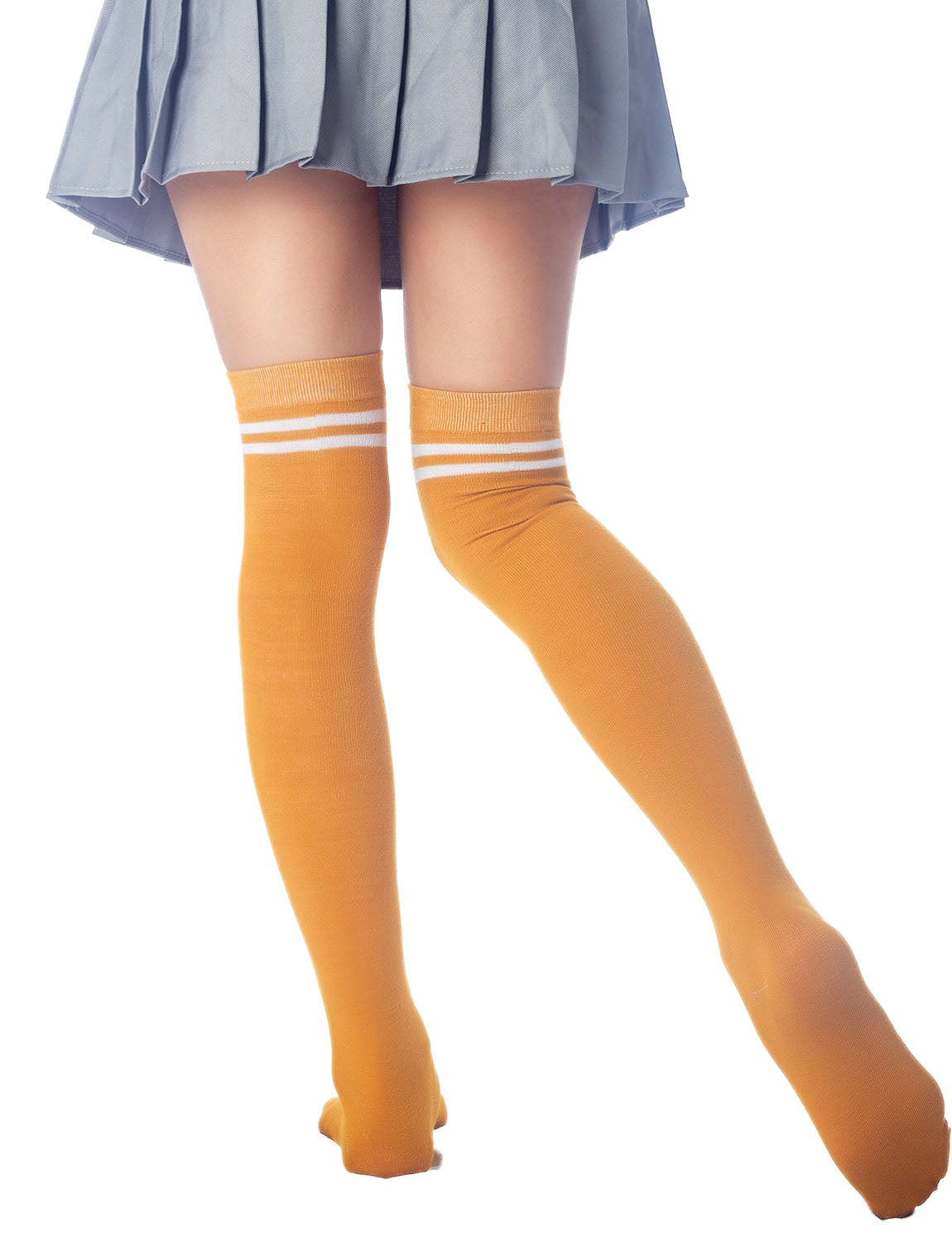 Women's Football Style Stripes Sports Thigh High Long Socks