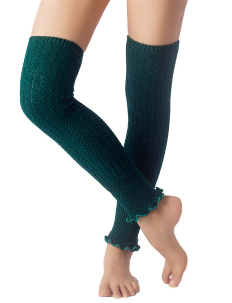 Women's Ballet Dancer Running Aerobics Costume Stretch Leg Warmer