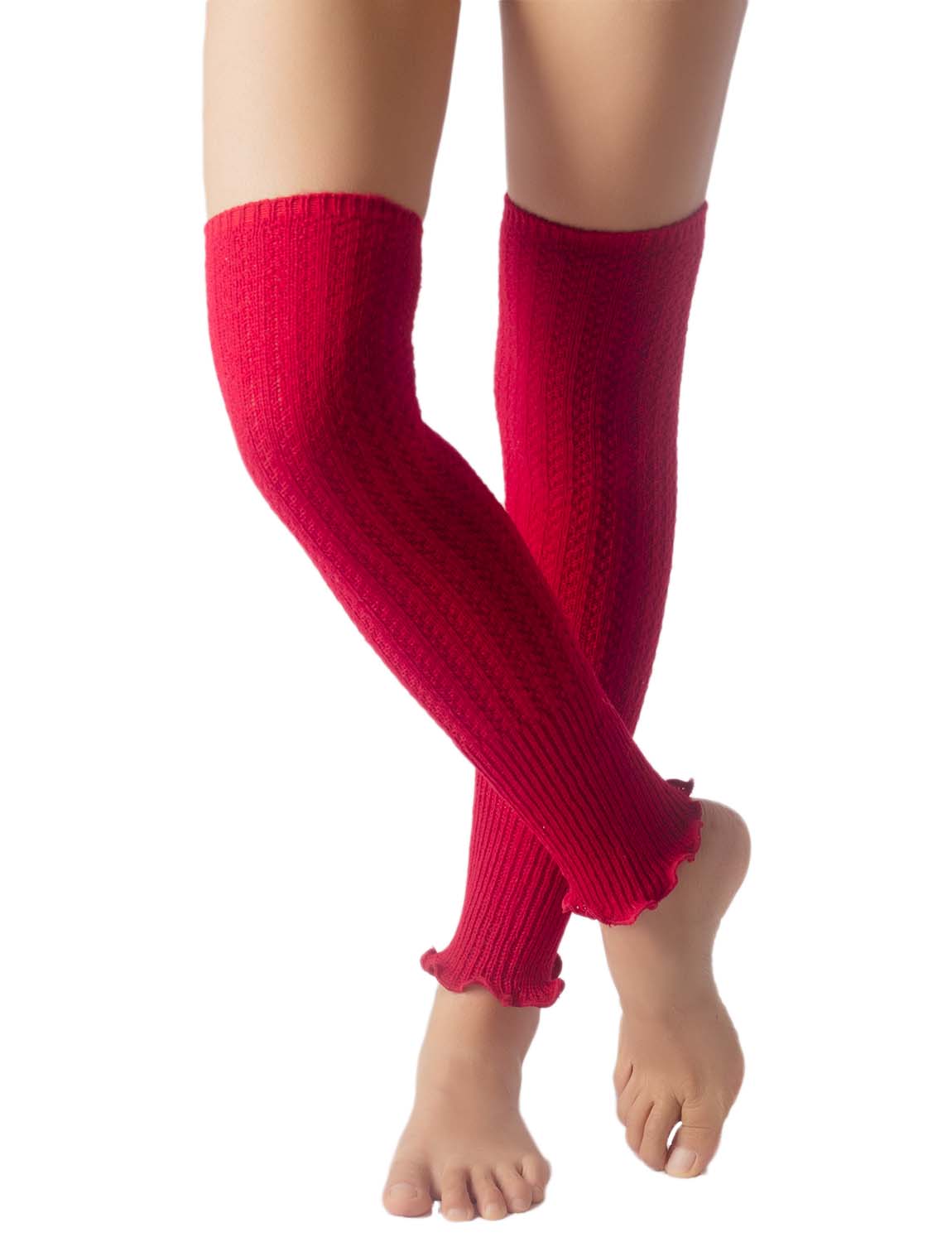 Women's Ballet Dancer Running Aerobics Costume Stretch Leg Warmer