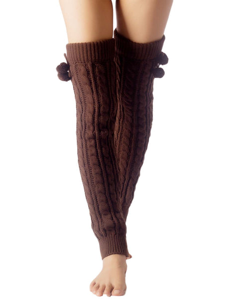 Women's Leg Warmer Ballet Dancers Aerobics Cute Knee High Thermal Costume