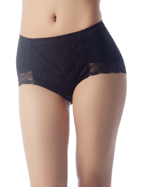 Women's Soft Modals Comfort Lace V Shape High-cut High Waist Hipster Panties