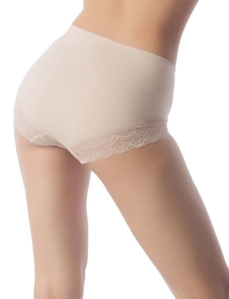 Women's Soft Modals Comfort Lace V Shape High-cut High Waist Hipster Panties