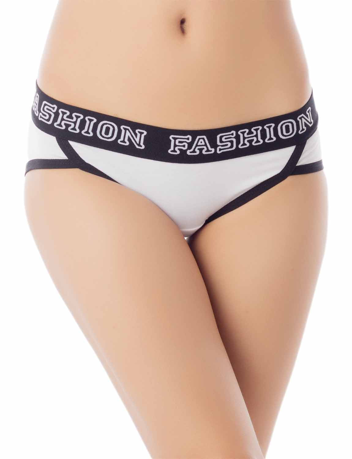 Women's Comfort Soft Cotton Sports Fashion Briefs Low Rise Hipster Panties