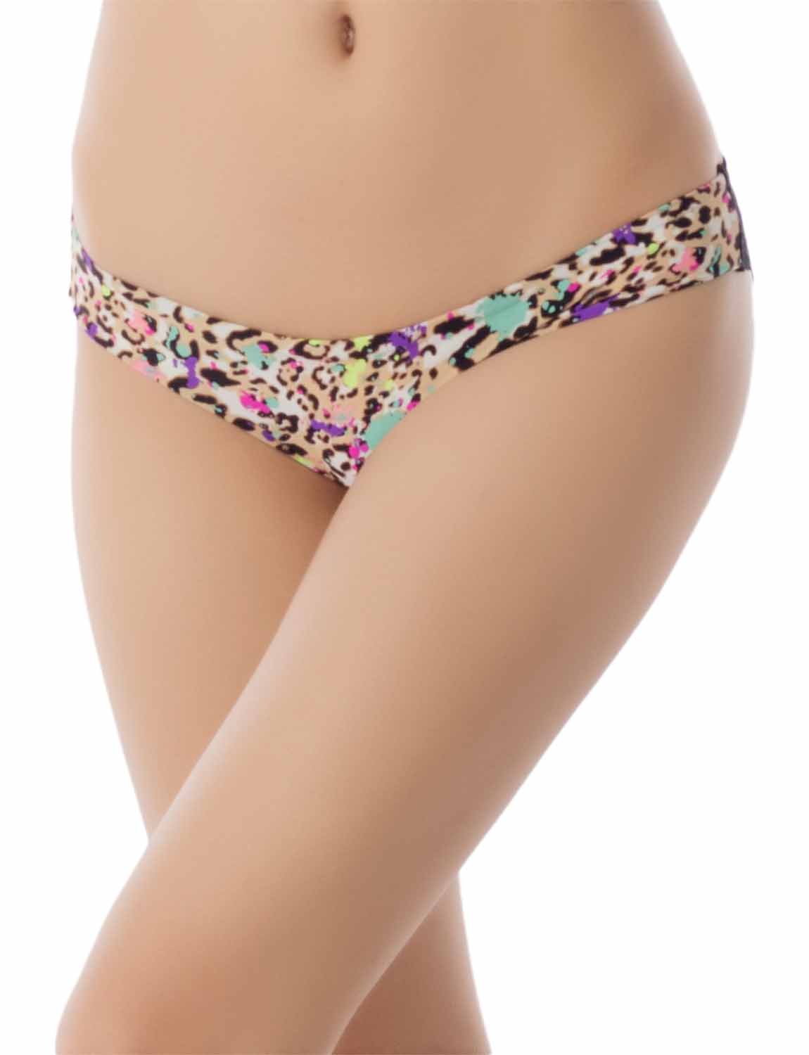 Women's Leopard See Through Crochet Lace Cheetah Low Rise Briefs Panties