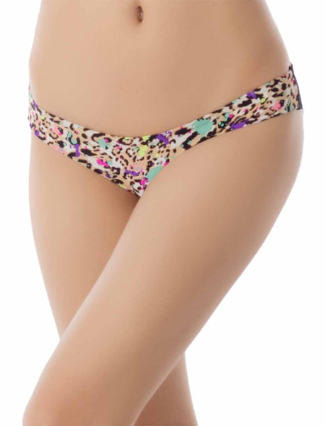 Women's Leopard See Through Crochet Lace Cheetah Low Rise Briefs Panties