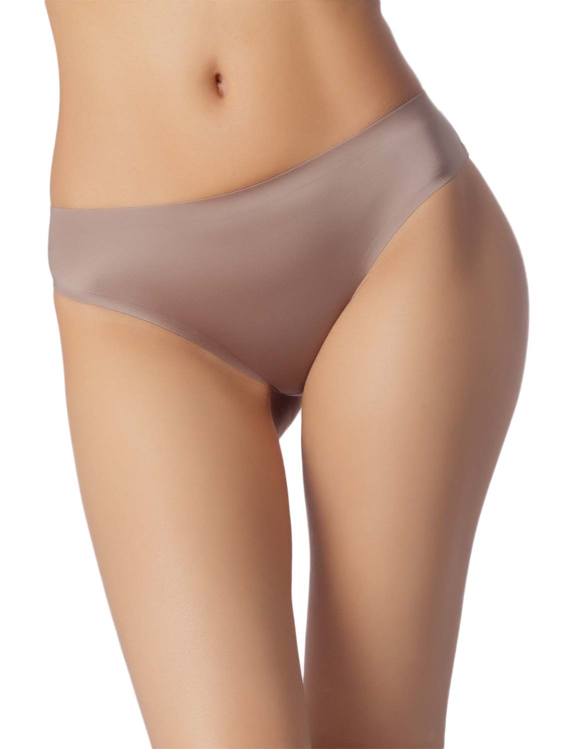 Women's Knickers Silky Nude Breathable Underwear Low Rise Brief Panties