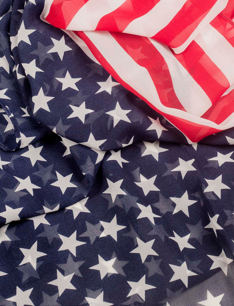 Women's American Flag Prints Large Gorgeous Lightweight Long Fashion Scarf