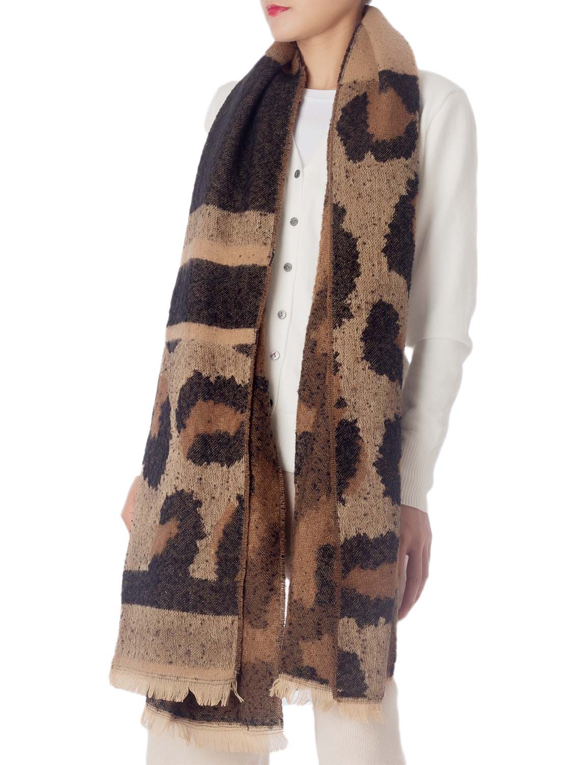 Women's Large Wraps Leopard Prints Scarf