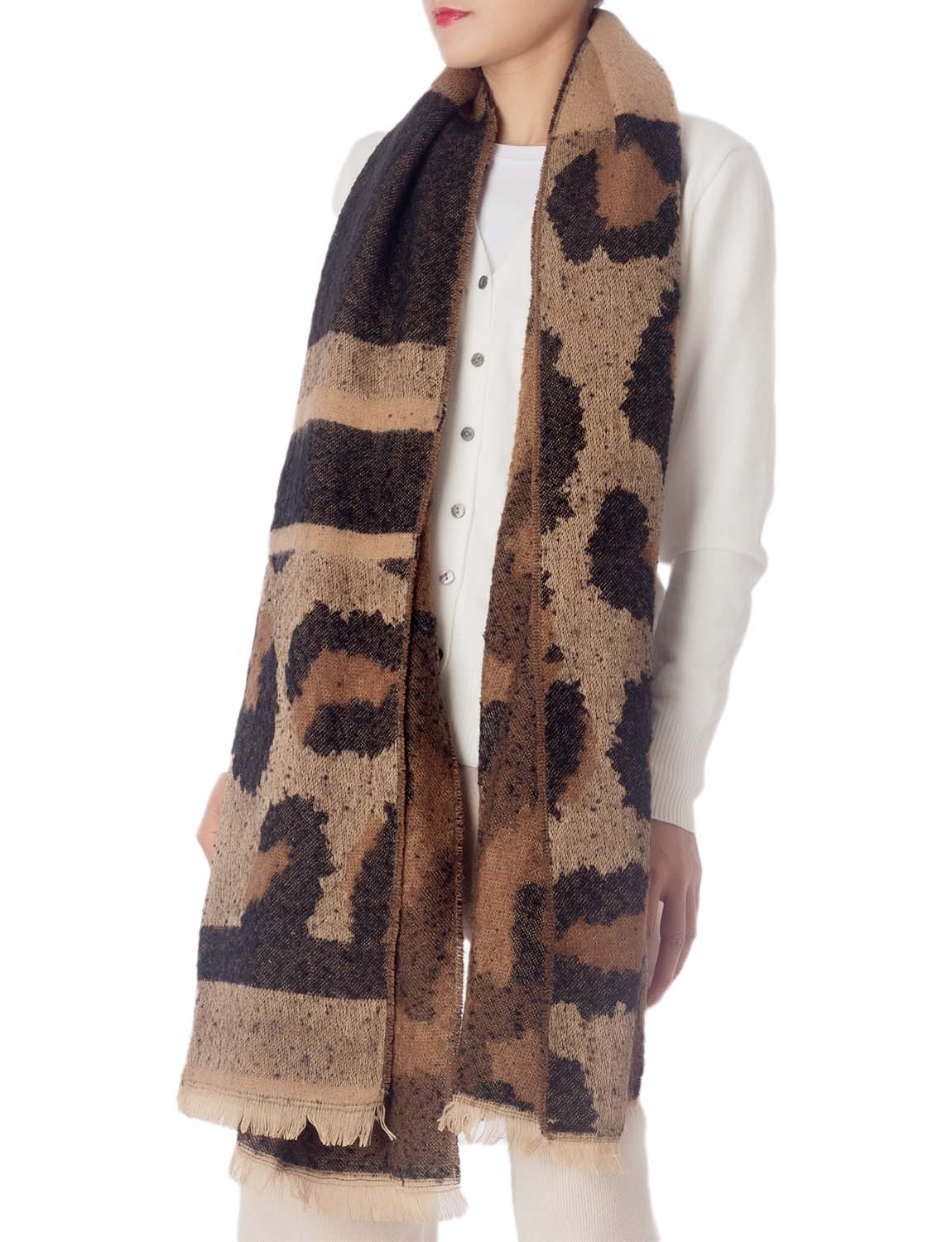 Women's Blanket Oversized Large Shawl Wraps Leopard Prints Wrap Pashmina