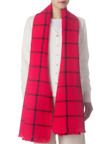 iB-iP Women's Warm Plaid Cute Long Scarves Female Large Tartan Oversized Wraps