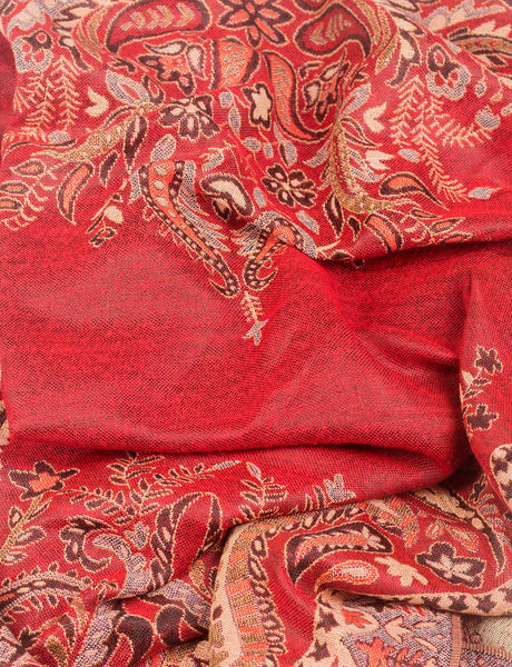 Women's Flower Shawl Tassels Lightweight Embroidered Fashion Scarf