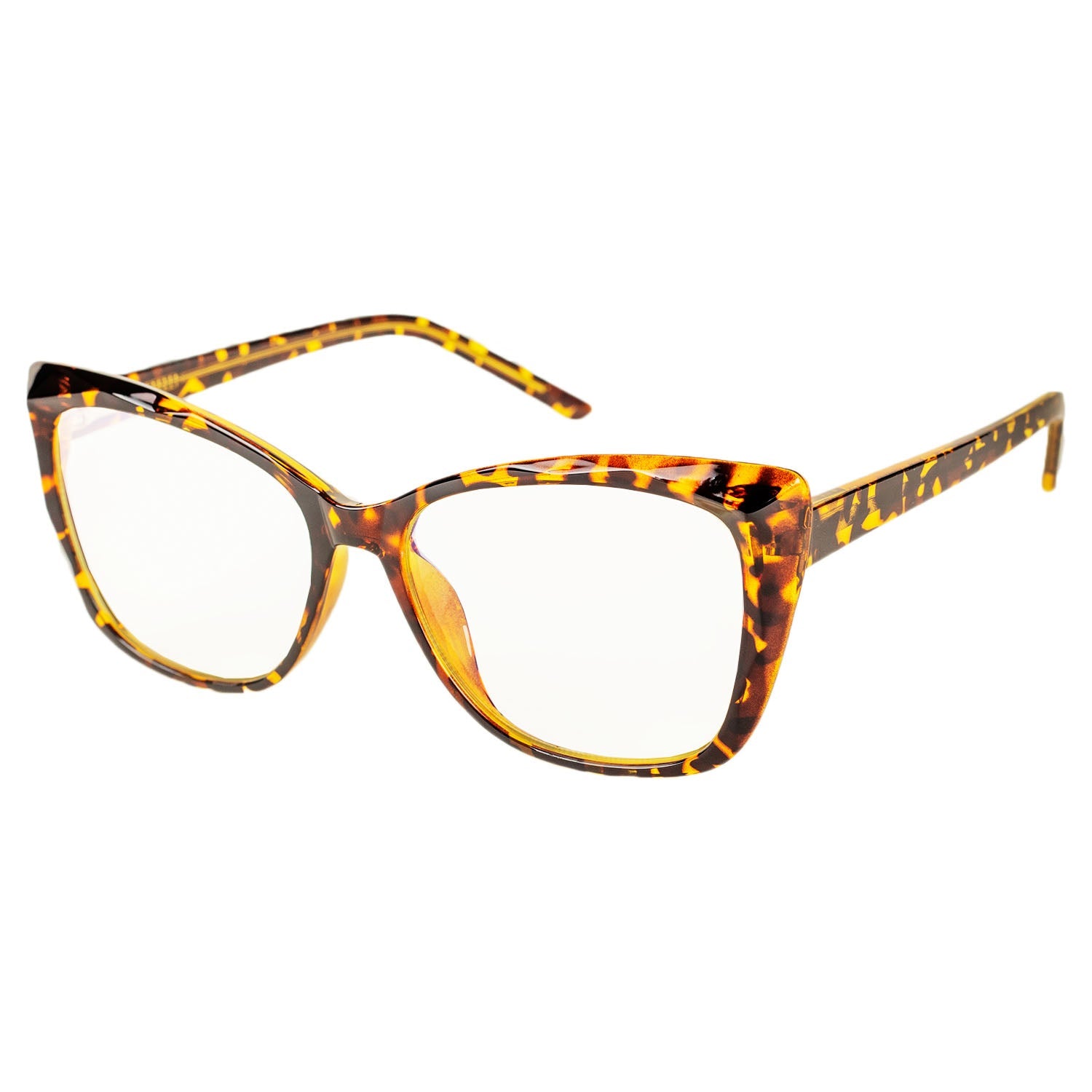 Women's Classic Black Leopard Cat Eye Glasses Ladies Clear Lens Eyeglasses