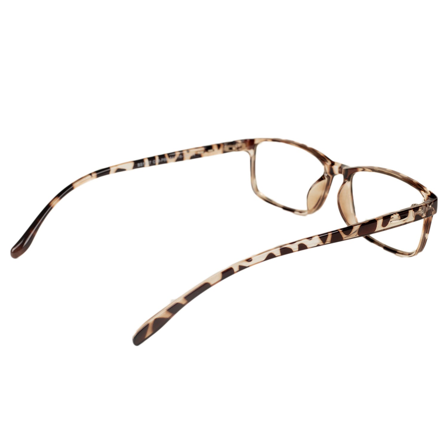 Women's Retro Rectangle Thin Rim Black Leopard Fashion Clear Lens Eyeglasses