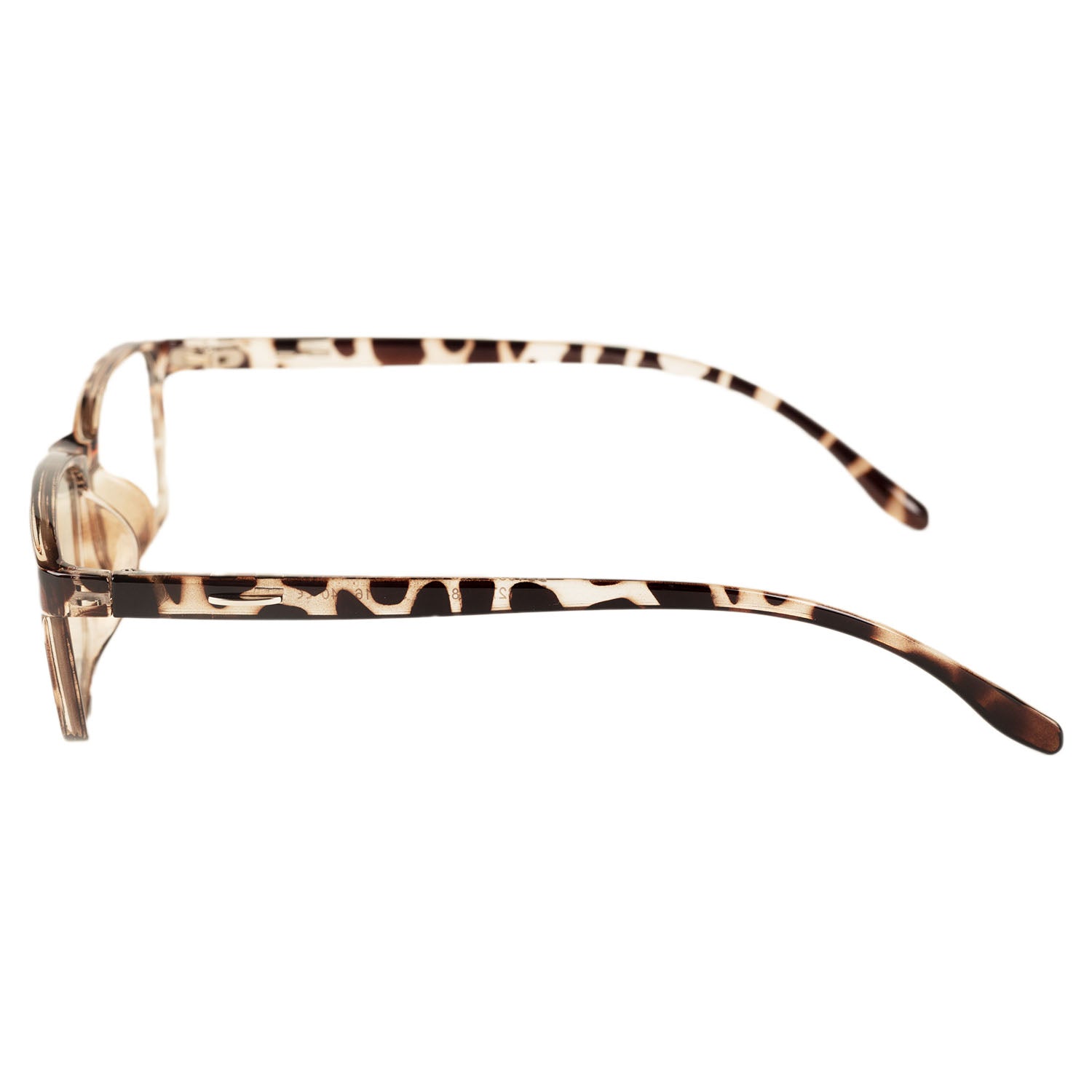 Women's Retro Rectangle Thin Rim Black Leopard Fashion Clear Lens Eyeglasses