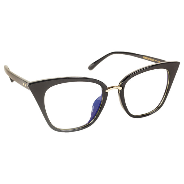 Women's Retro Cat-eye Eyewear Black Leopard Clear Fashion Lens Eyeglasses