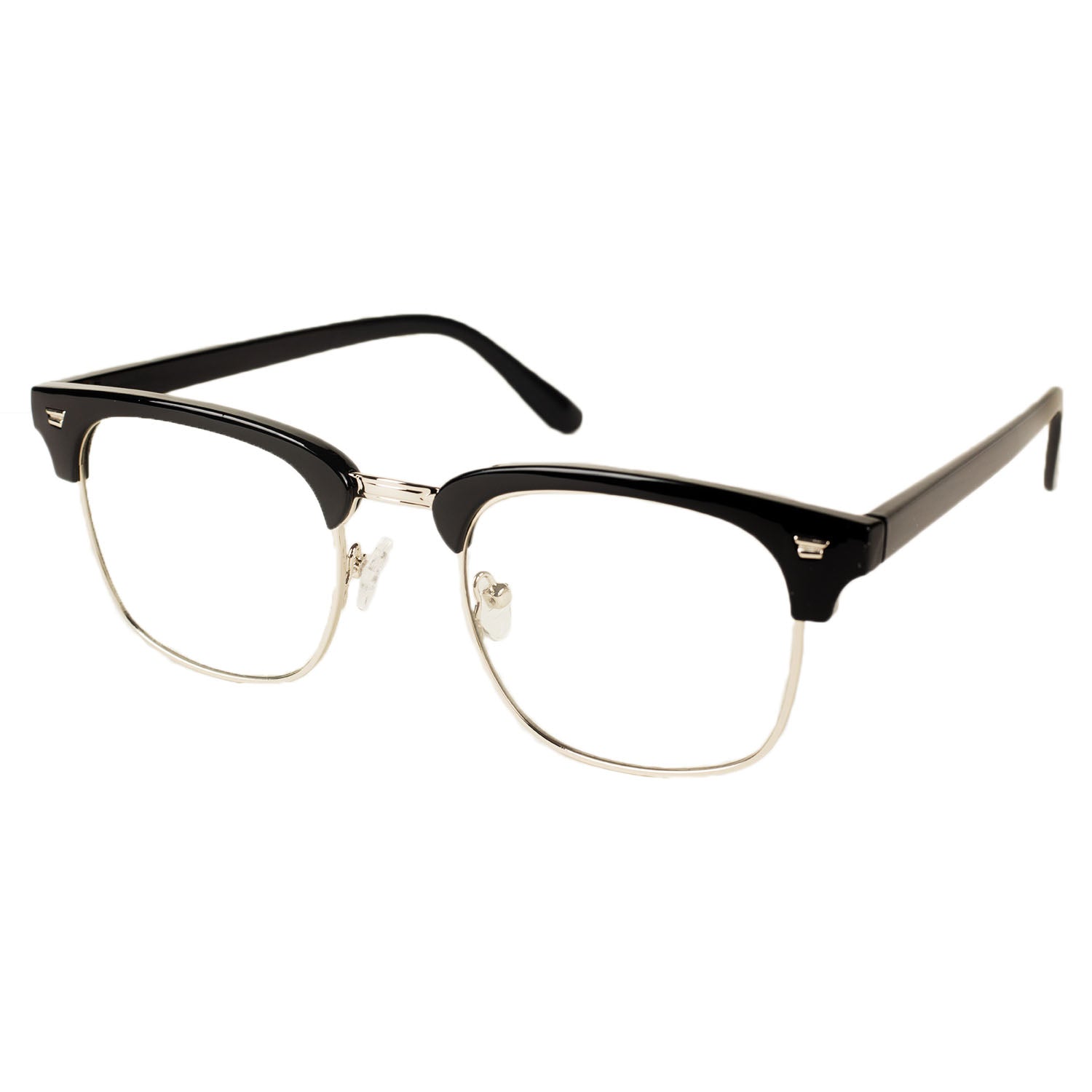 Women's Retro Semi-rimless Classical Fashion Eyewear Clear Lens Eyeglasses