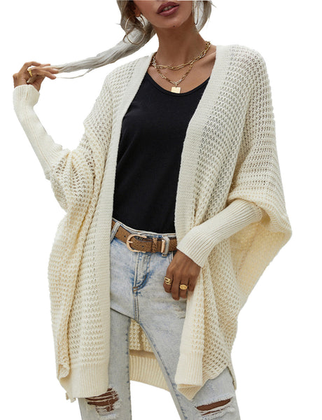 Women's Oversize Cardigan Sweater Loose Casual Batwing Sleeves Fashion Top