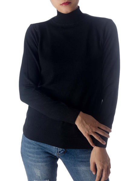 Women's Turtleneck Jumpers Long Sleeve Knitwear Tops Pullover Sweater