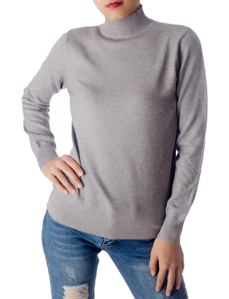 Women's Turtleneck Jumpers Long Sleeve Knitwear Tops Pullover Sweater