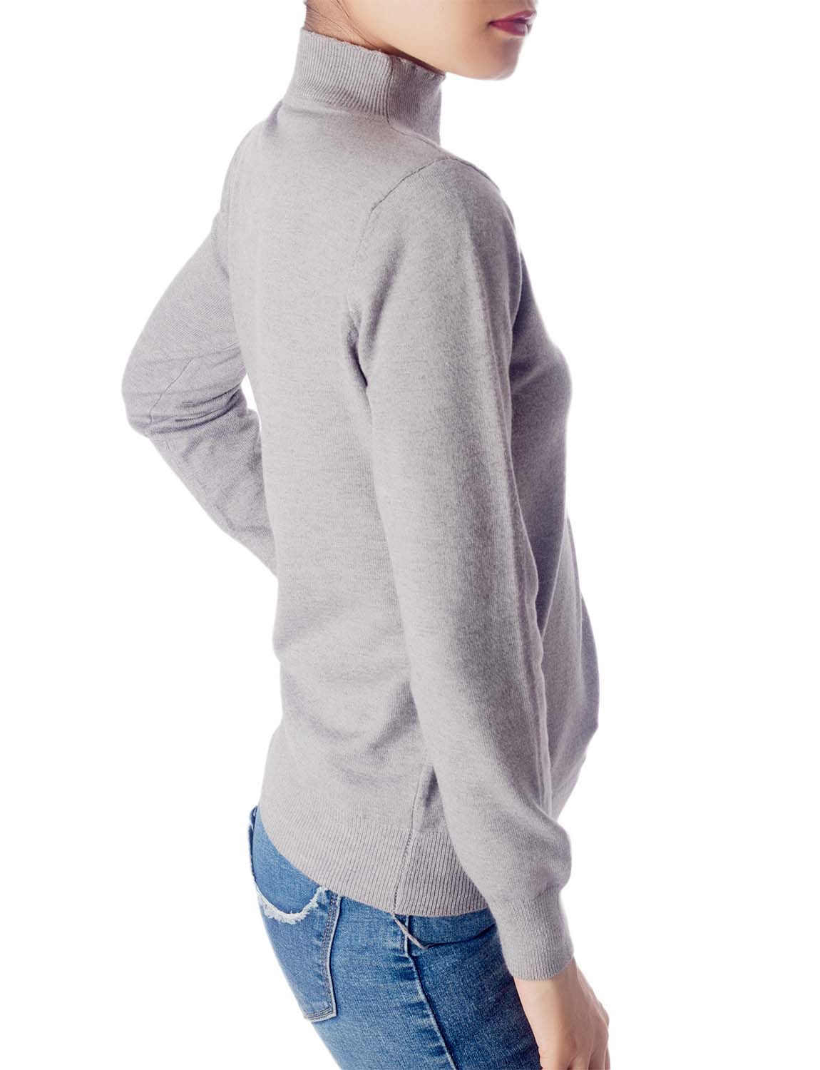 Women's Turtleneck Jumpers Long Sleeve Knitwear Tops Pullover Sweater