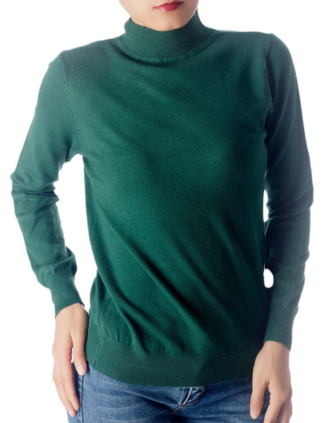 Women's Turtleneck Jumpers Long Sleeve Knitwear Tops Pullover Sweater