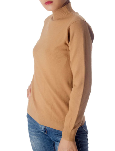 Women's Turtleneck Jumpers Long Sleeve Knitwear Tops Pullover Sweater