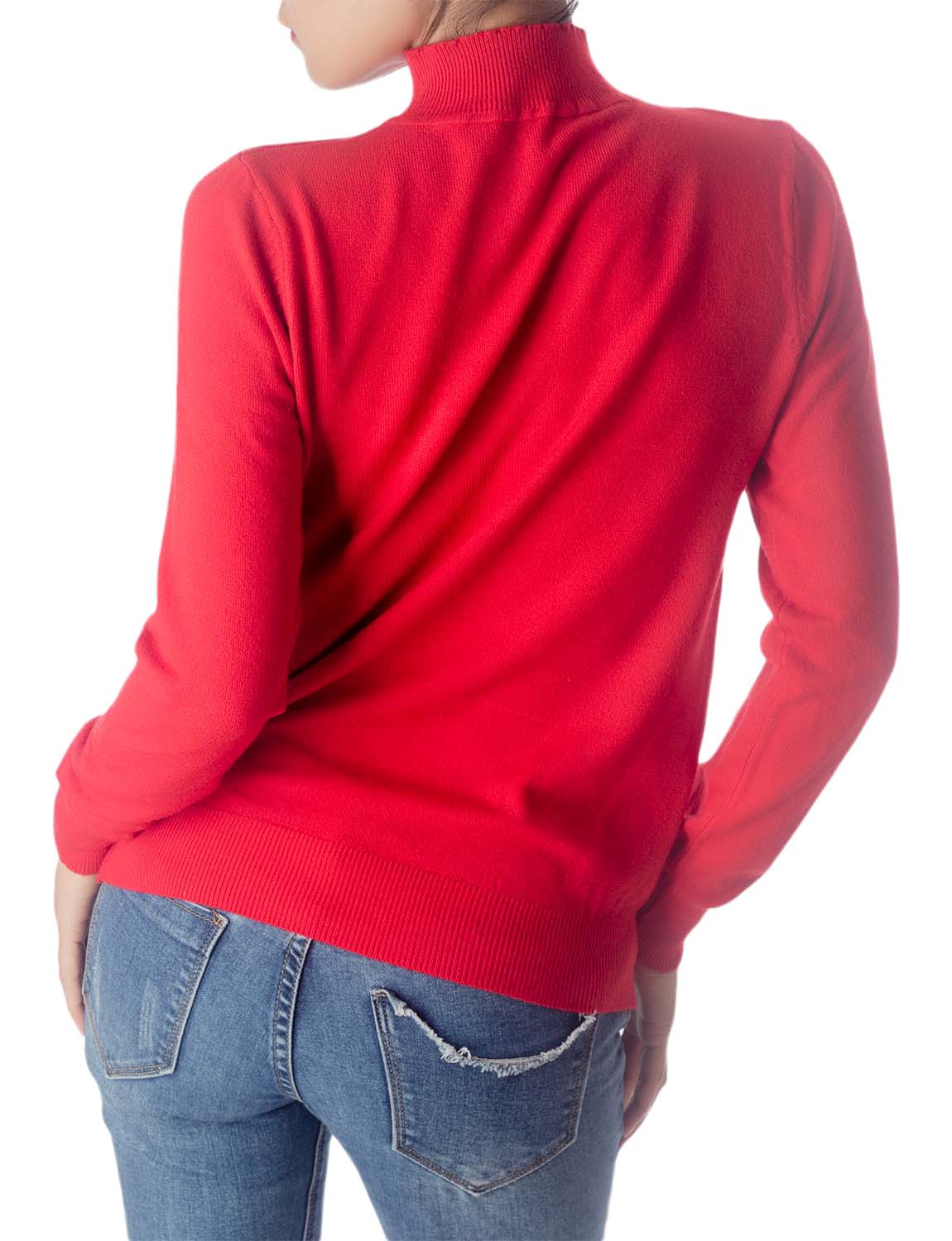 Women's Turtleneck Jumpers Long Sleeve Knitwear Tops Pullover Sweater