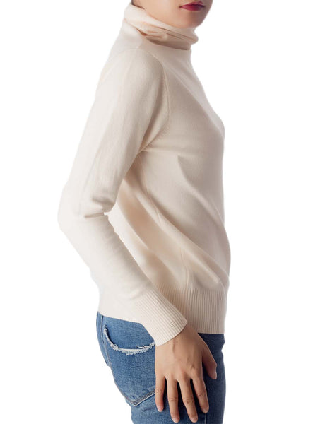 Women's Solid Color Lightweight Turtle Neck Tops Fashion Pullover Sweater
