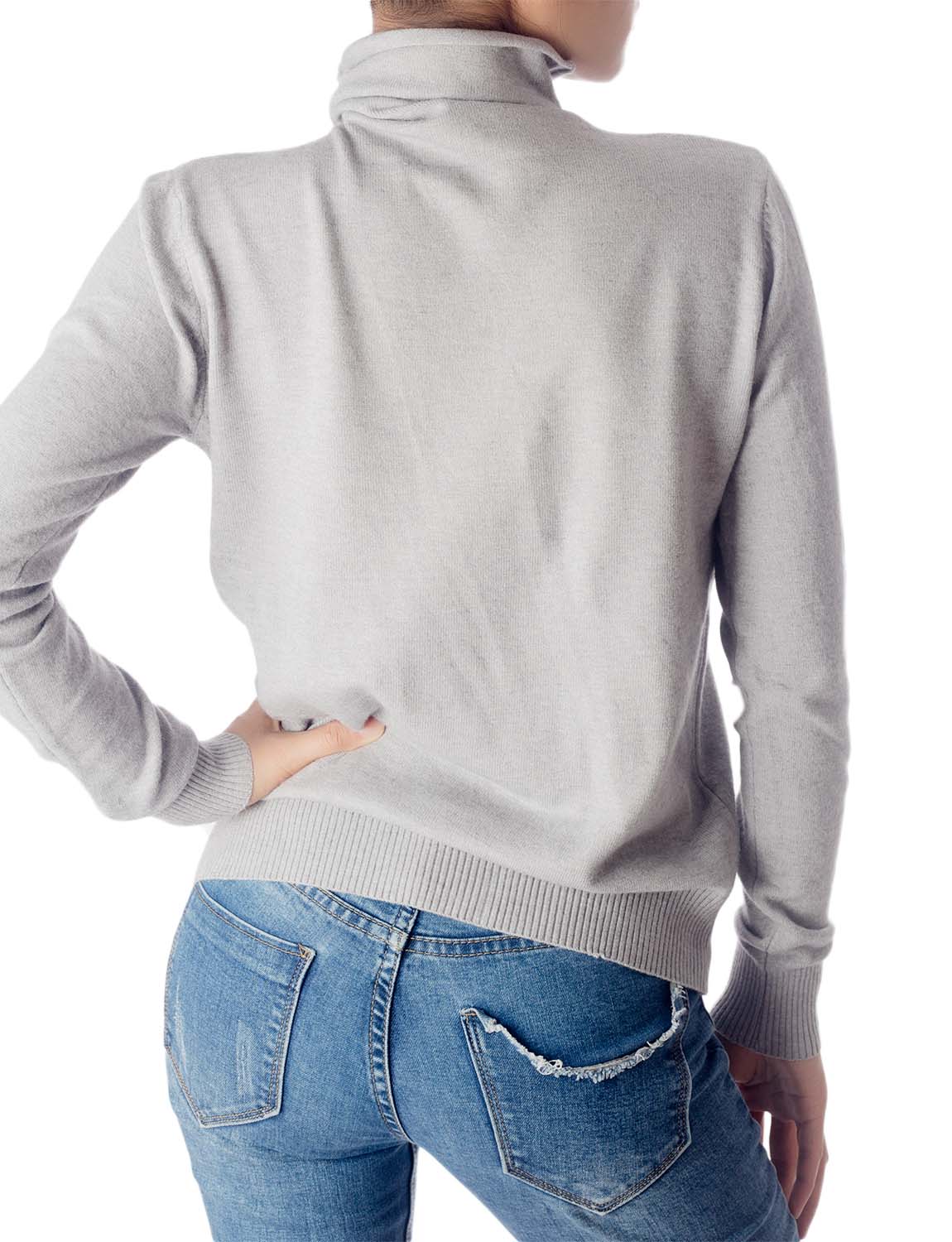 Women's Solid Color Lightweight Turtle Neck Tops Fashion Pullover Sweater
