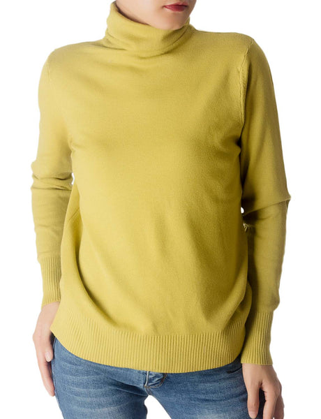 Women's Solid Color Lightweight Turtle Neck Tops Fashion Pullover Sweater