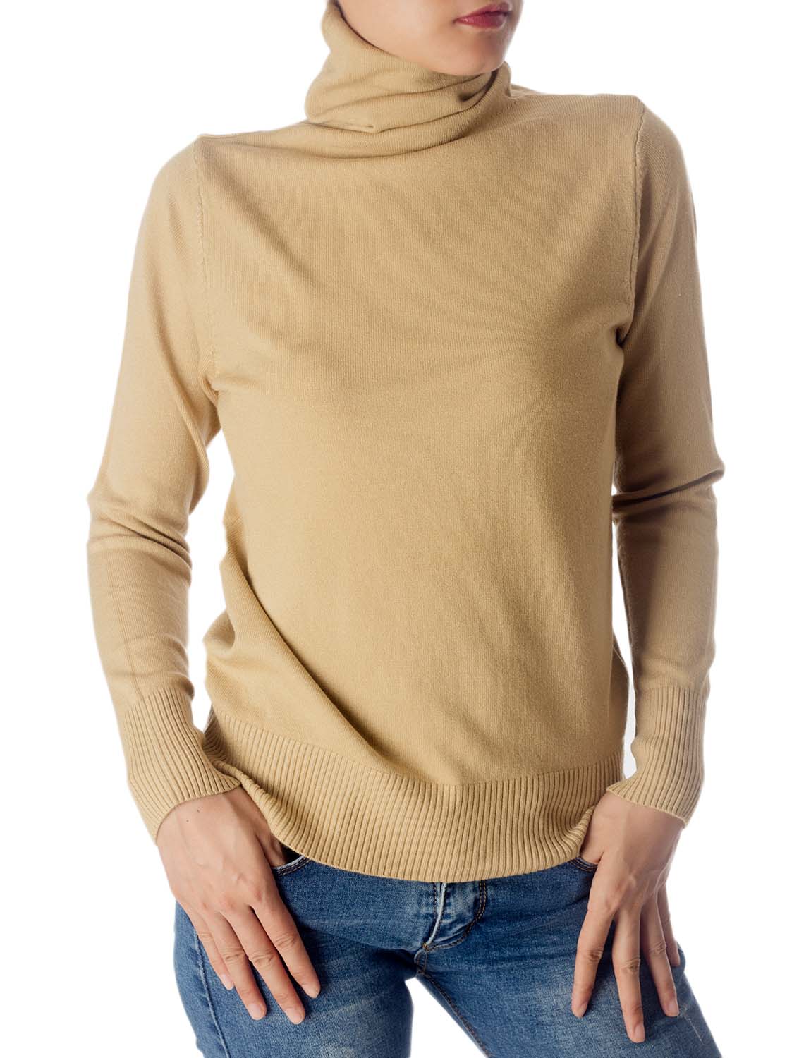 Women's Solid Color Lightweight Turtle Neck Tops Fashion Pullover Sweater