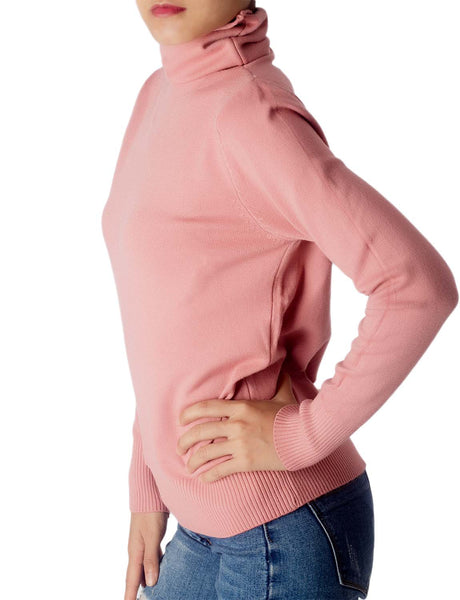Women's Solid Color Lightweight Turtle Neck Tops Fashion Pullover Sweater