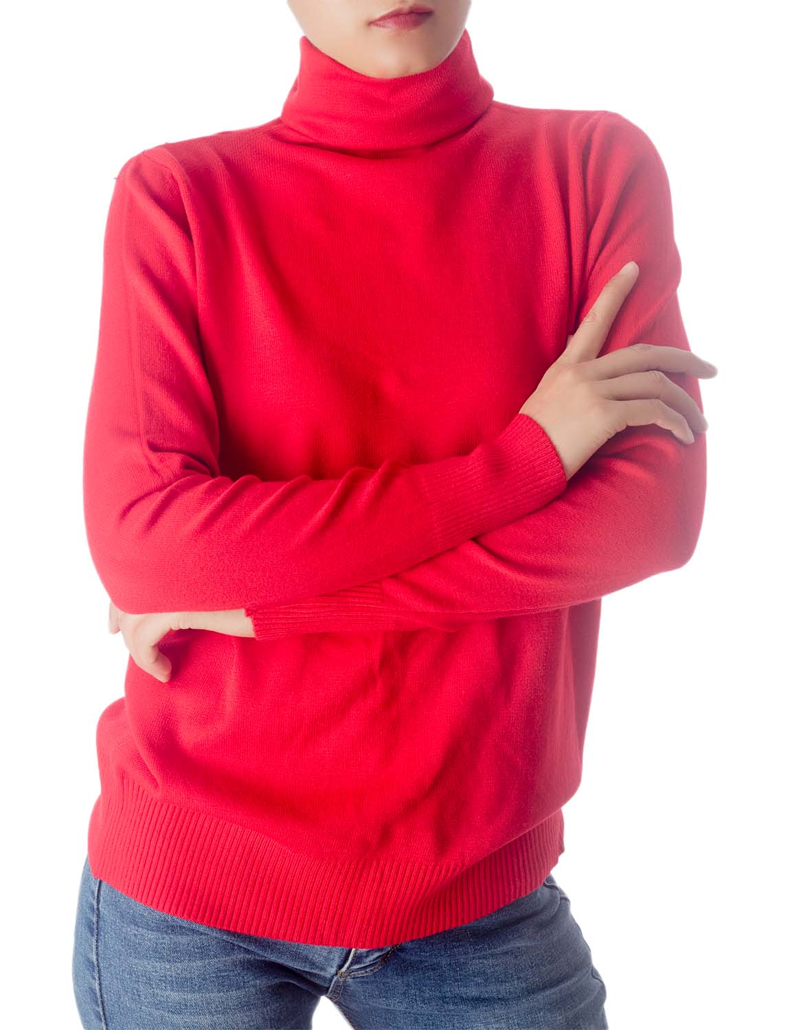 Women's Solid Color Lightweight Turtle Neck Tops Fashion Pullover Sweater