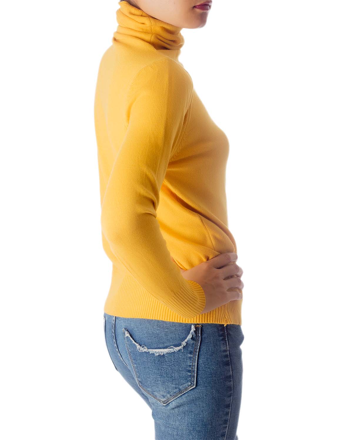 Women's Solid Color Lightweight Turtle Neck Tops Fashion Pullover Sweater