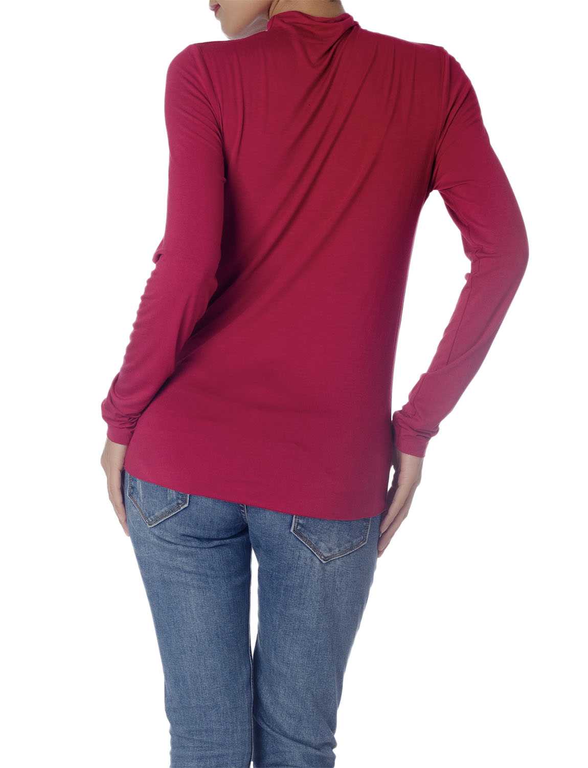 Women's Tops Turtleneck Slim Fit Long Sleeve High Neck Cozy Silky Henley