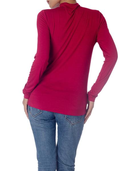 Women's Tops Turtleneck Slim Fit Long Sleeve High Neck Cozy Silky Henley