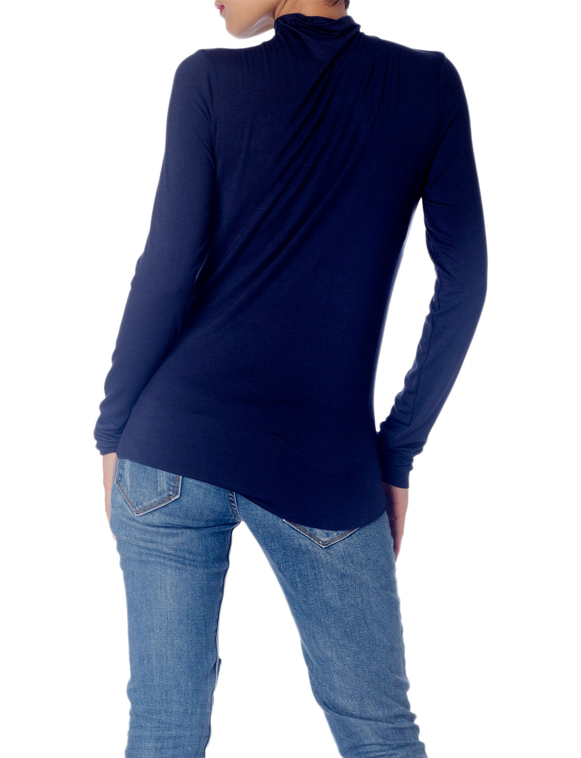 Women's Tops Turtleneck Slim Fit Long Sleeve High Neck Cozy Silky Henley