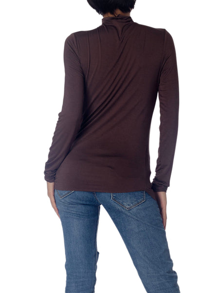 Women's Tops Turtleneck Slim Fit Long Sleeve High Neck Cozy Silky Henley