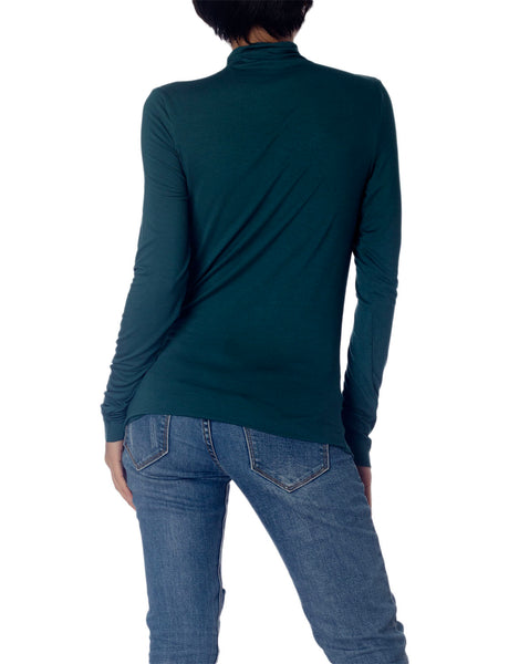 Women's Tops Turtleneck Slim Fit Long Sleeve High Neck Cozy Silky Henley